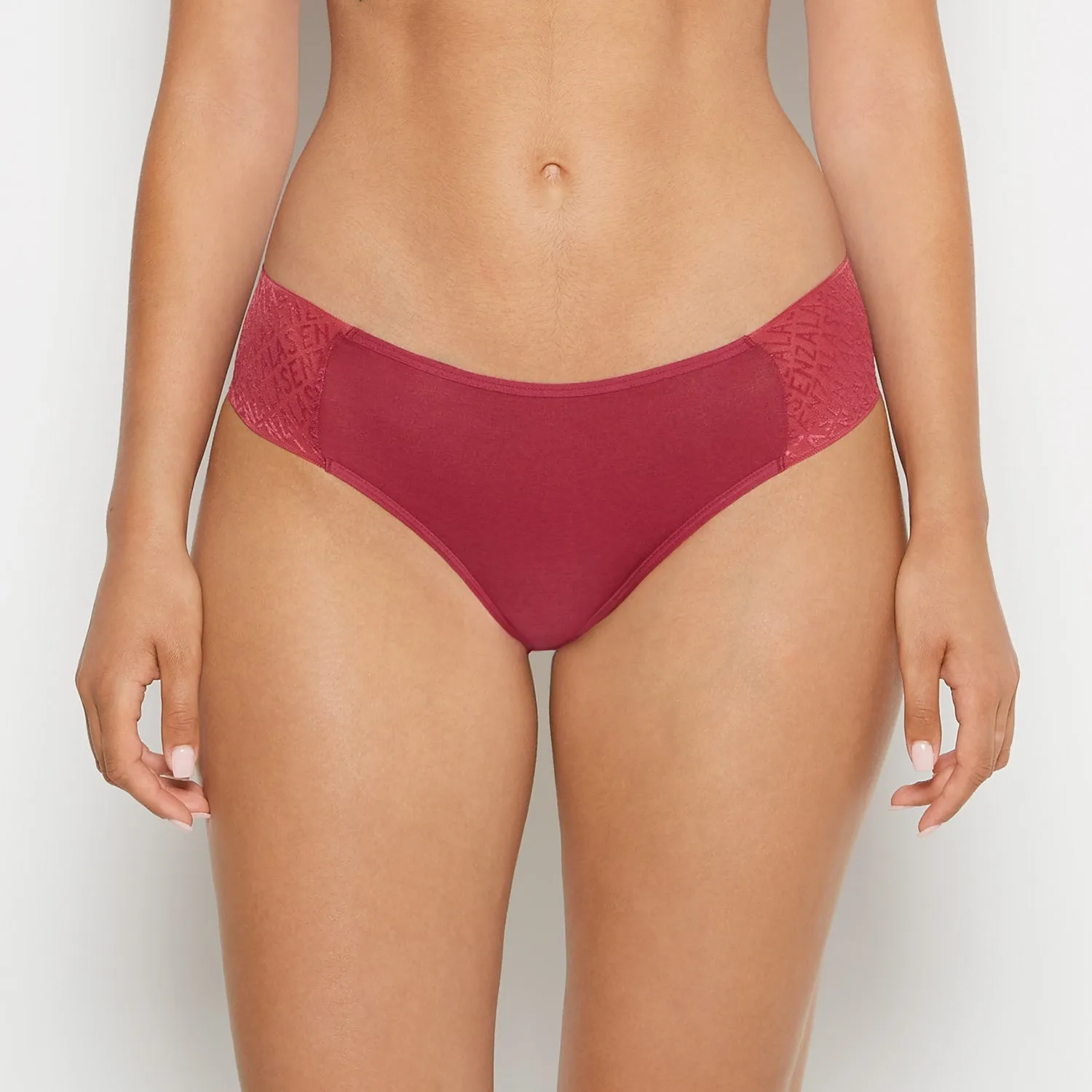 Bikini Panty with Logo in Beaujolais sold by La SENZA