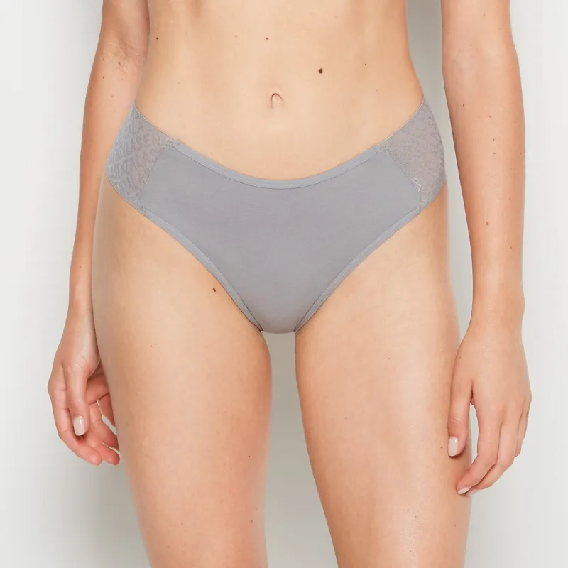 Cheeky Thong Panty with Logo in Skyrocket sold by La SENZA