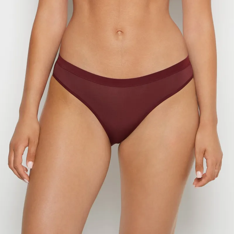 Bikini Panty with Logo in Russian Ruby sold by La SENZA