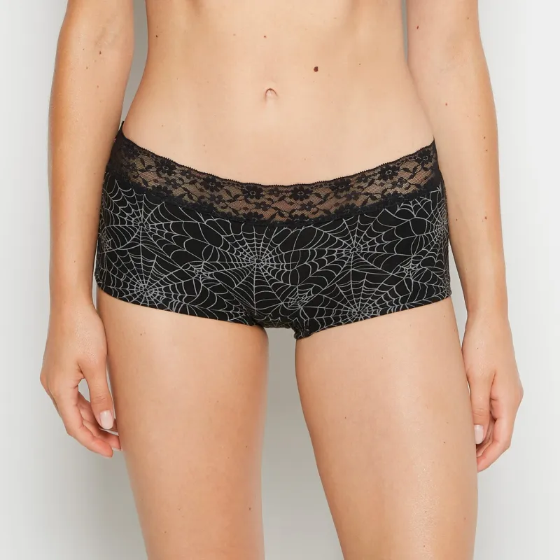 Boyshort Panty in Spiderwebs sold by La SENZA