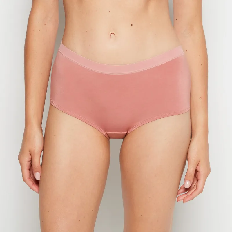 Boyshort Panty With Vanishing Trim in Old Rose sold by La SENZA