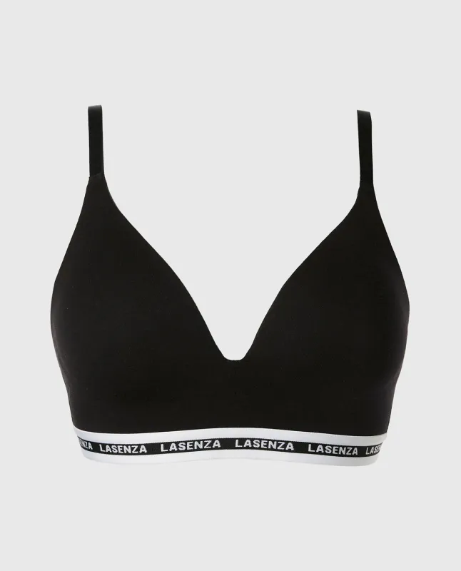 Triangle Padded Bra in Tuxedo Black made by La SENZA