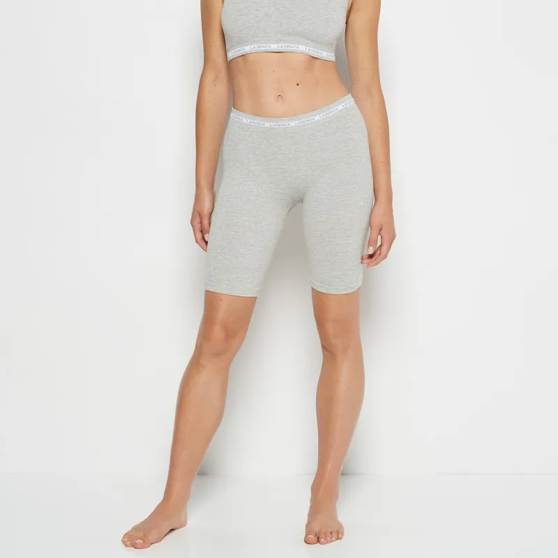 Seamless Bike Short in Heather Grey sold by La SENZA