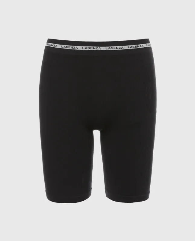 Seamless Bike Short in Tuxedo Black sold by La SENZA