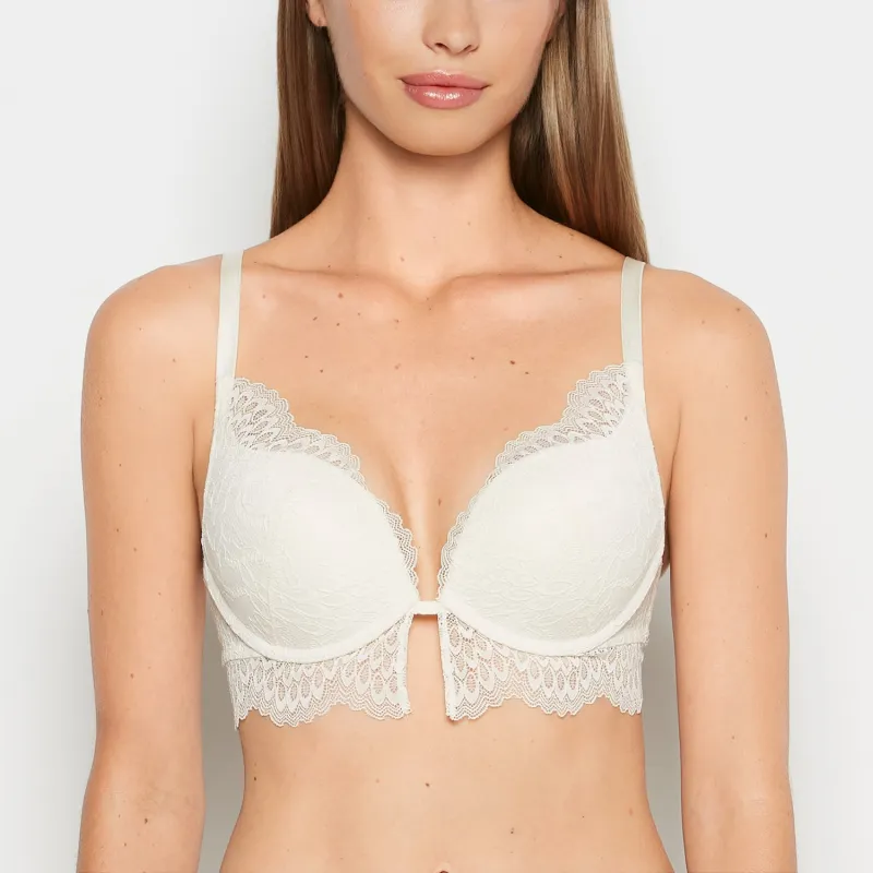 Lace Wired Padded Bra in Gardenia sold by La SENZA