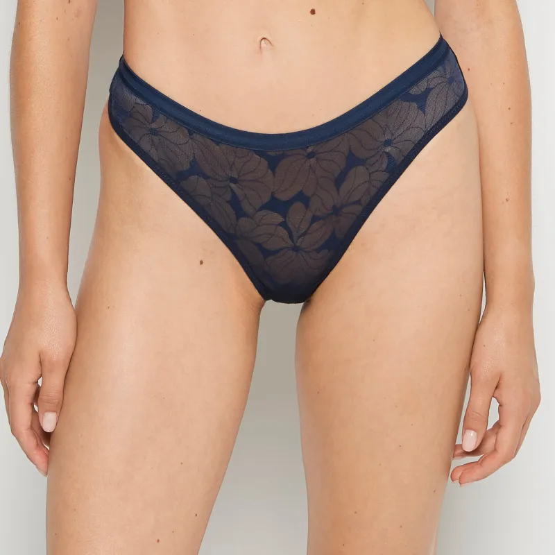 Lined Thong in Navy sold by La SENZA