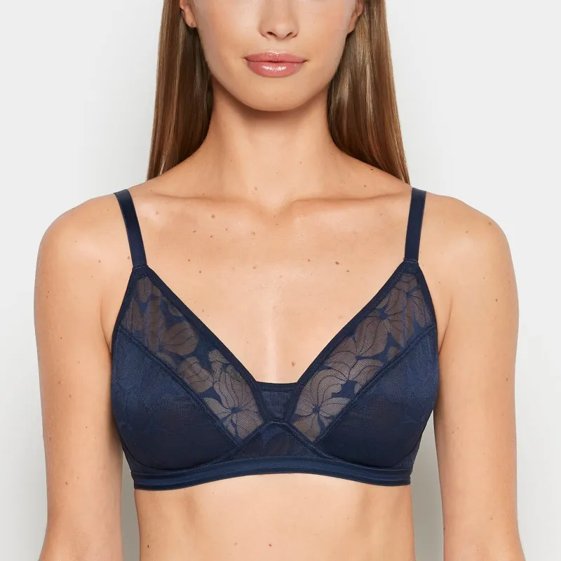 Lined Triangle Bralette in Navy sold by La SENZA