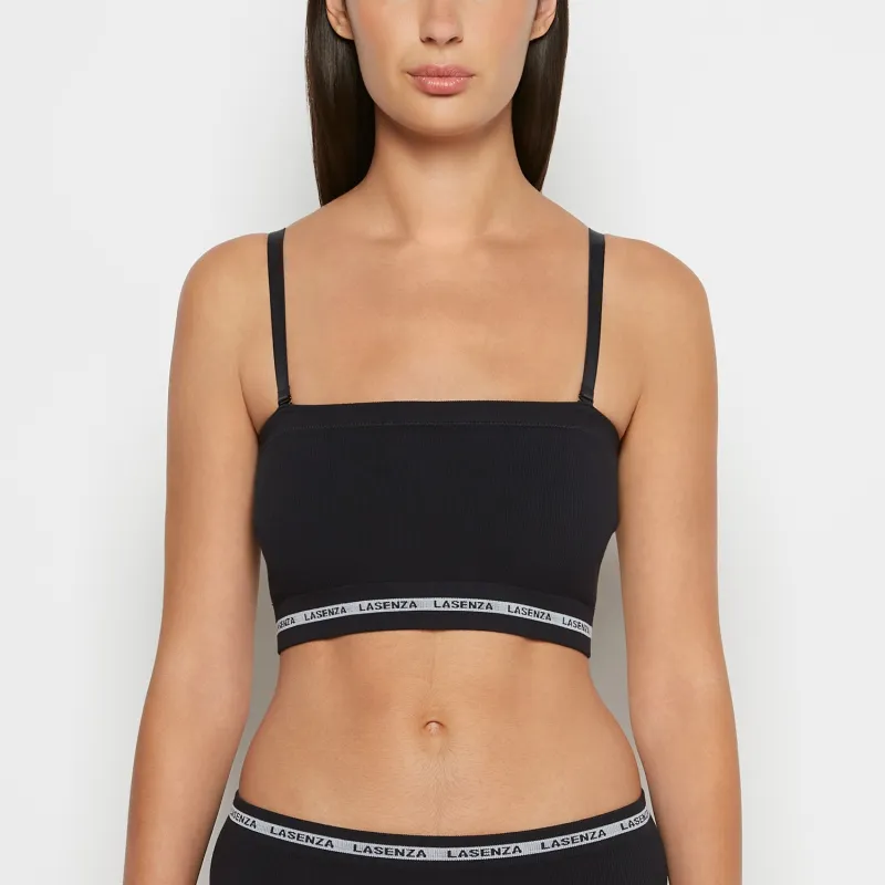 Seamless Bandeau in Tuxedo Black made by La SENZA