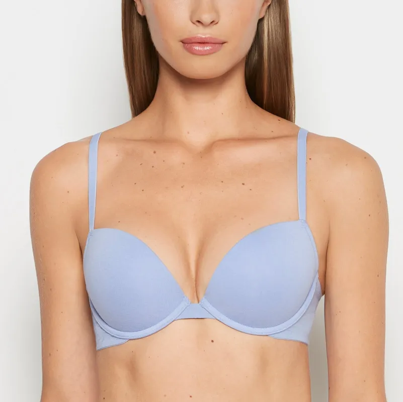 Cotton Push Up Bra in Periwinkle Dream sold by La SENZA