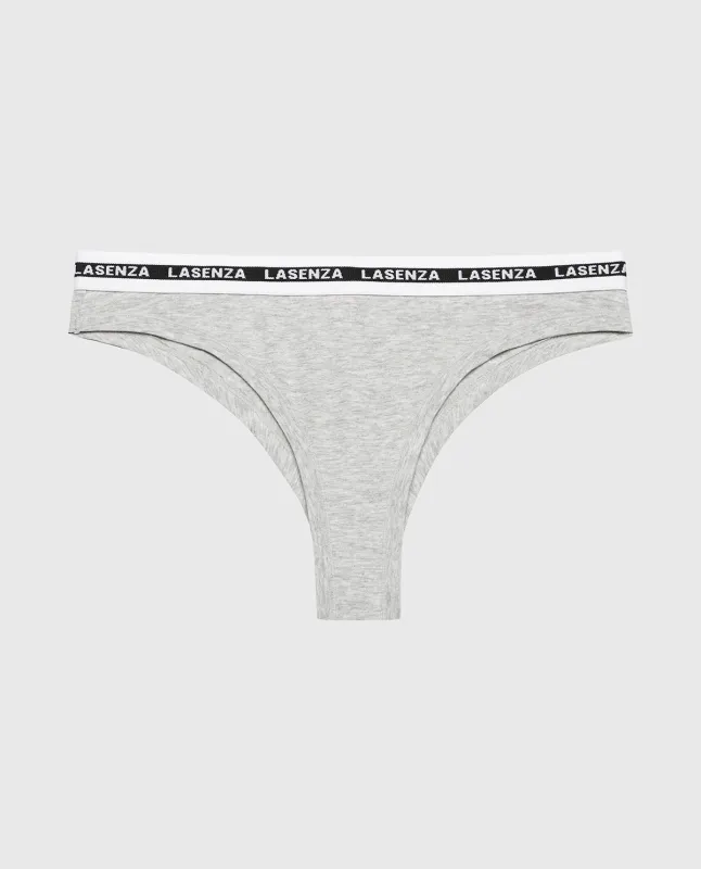 Icons Thong Panty in Heather Grey sold by La SENZA