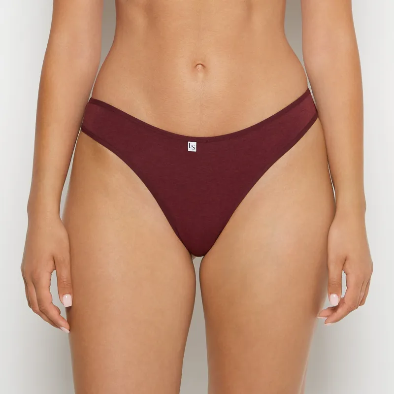 Thong Panty in Russian Ruby Heather sold by La SENZA