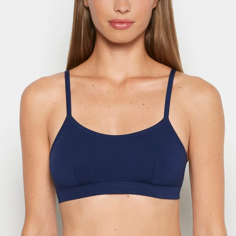 Cotton Scoop Bralette in Ocean Cavern sold by La SENZA