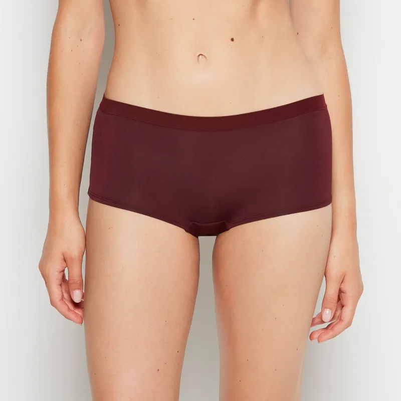 Boyshort Panty With Vanishing Trim in Russian Ruby sold by La SENZA