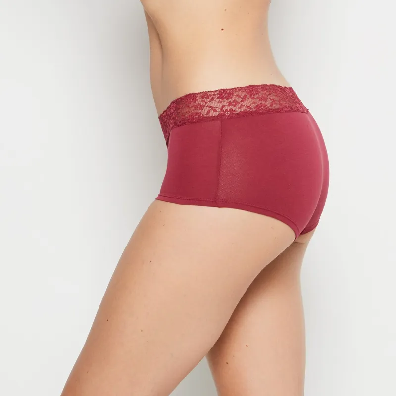 Boyshort Panty in Beaujolais sold by La SENZA