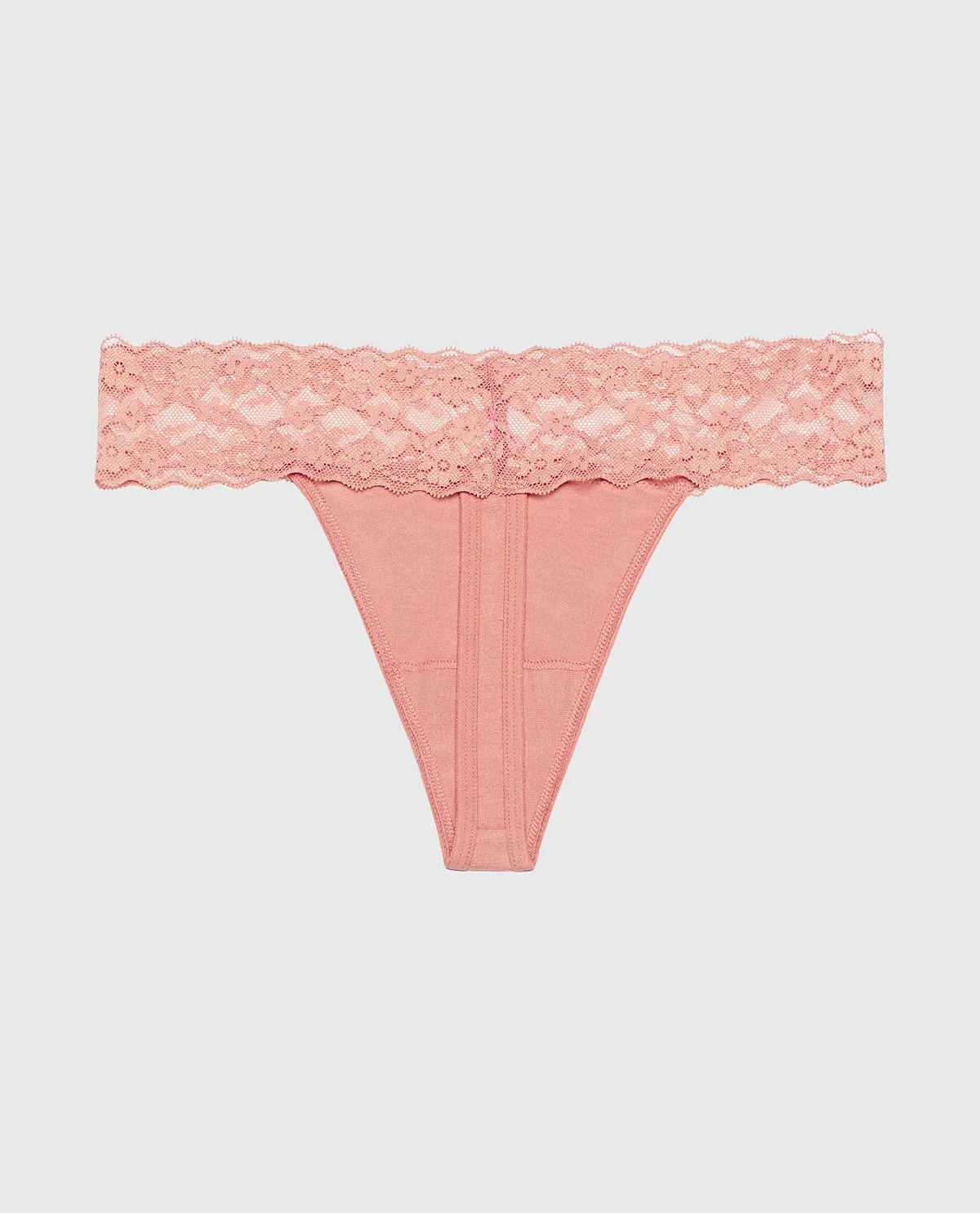 Thong Panty With Lace Trim in Old Rose sold by La SENZA product image thumbnail 5