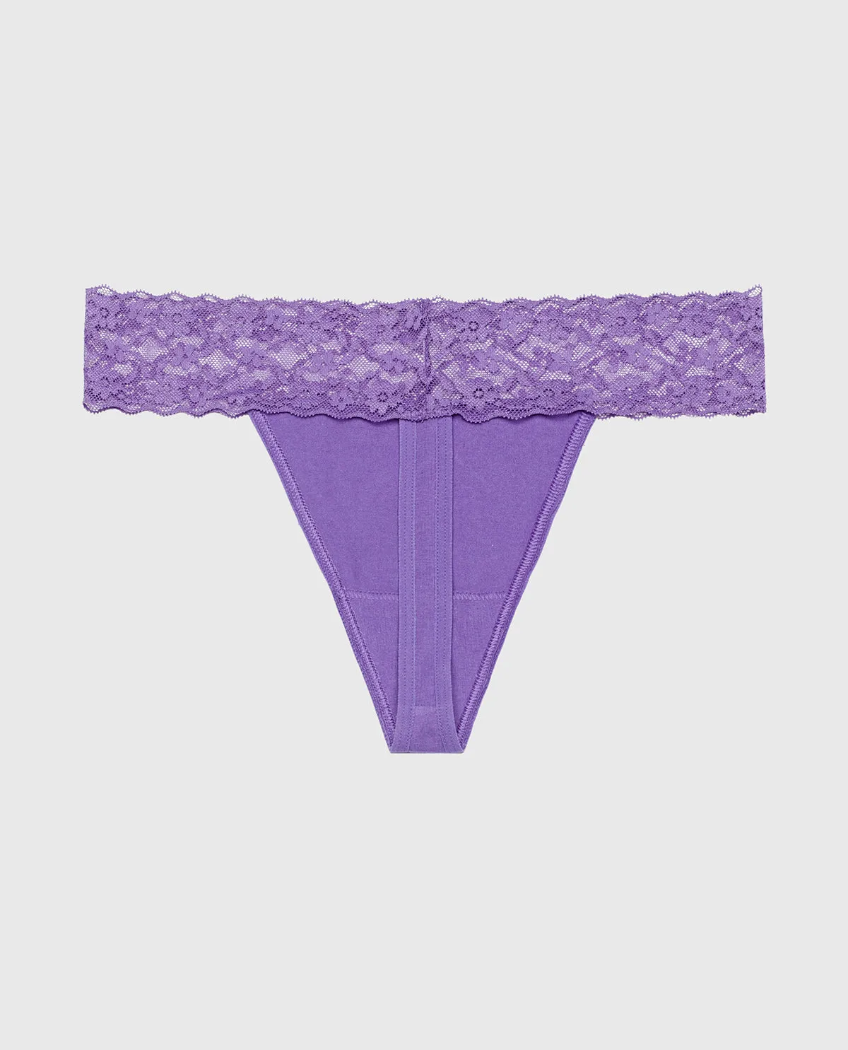 Thong Panty With Lace Trim in Purple Opulence sold by La SENZA product image thumbnail 5