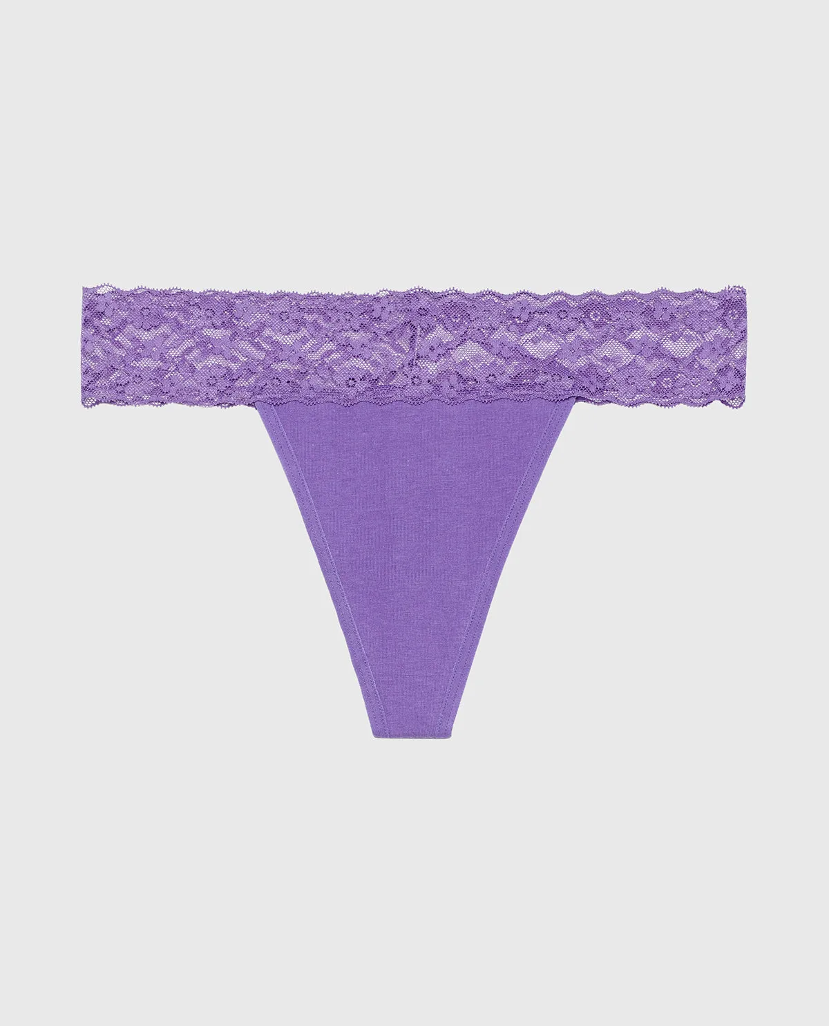 Thong Panty With Lace Trim in Purple Opulence sold by La SENZA product image thumbnail 4