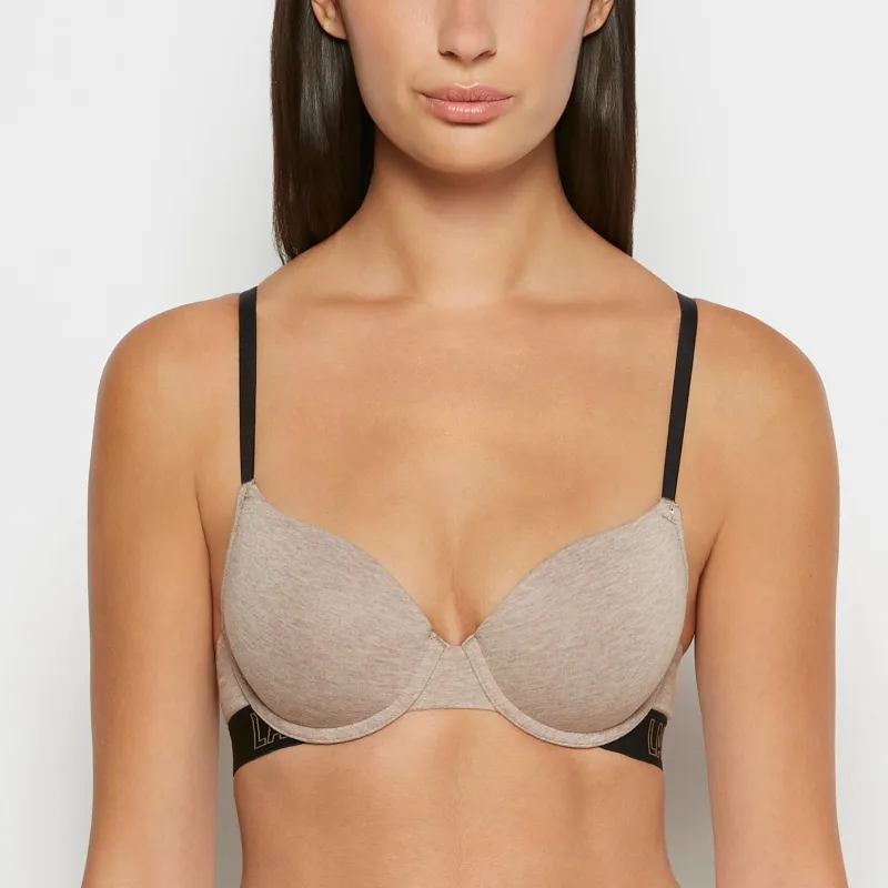 Smooth Lightly Lined Demi Bra in Leafless Tree Heather sold by La SENZA