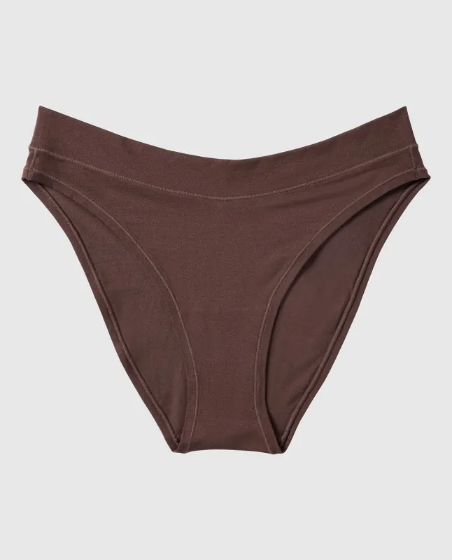 Mid-Rise Bikini Panty in Rich Mocha sold by La SENZA
