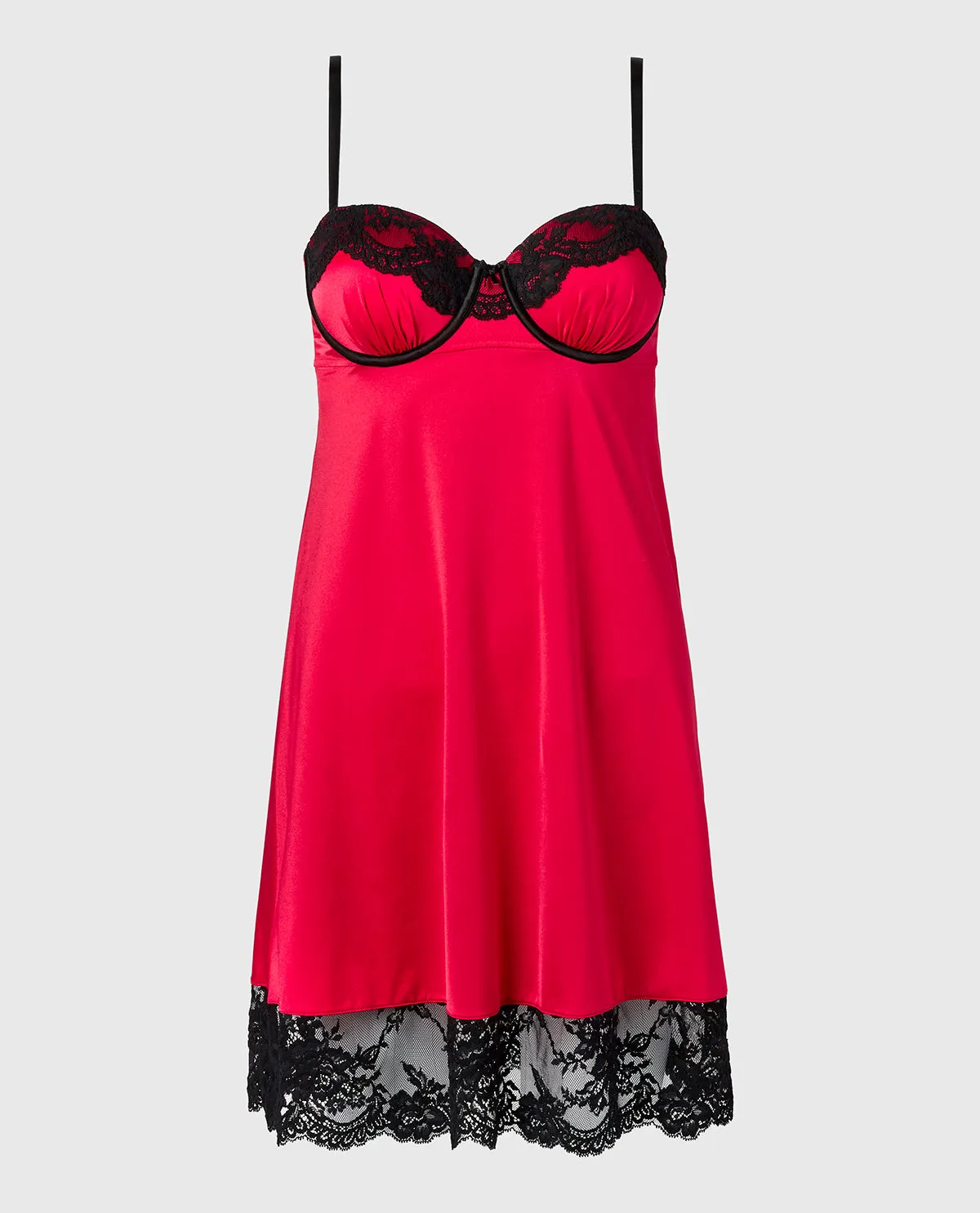 Satin Opulent Lace Slip in Crimson sold by La SENZA product image thumbnail 4
