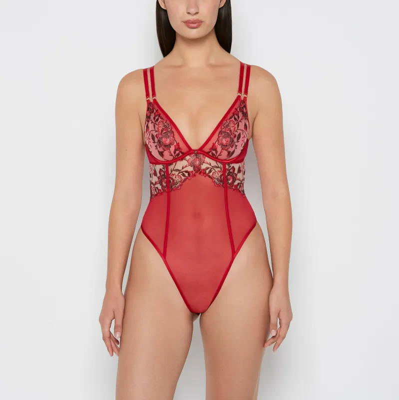 Mesh Bodysuit in Evening Blush sold by La SENZA