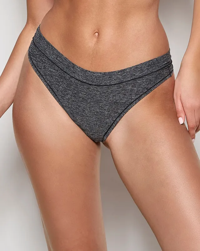 Smooth Comfort Thong Panty in Tuxedo Black sold by La SENZA
