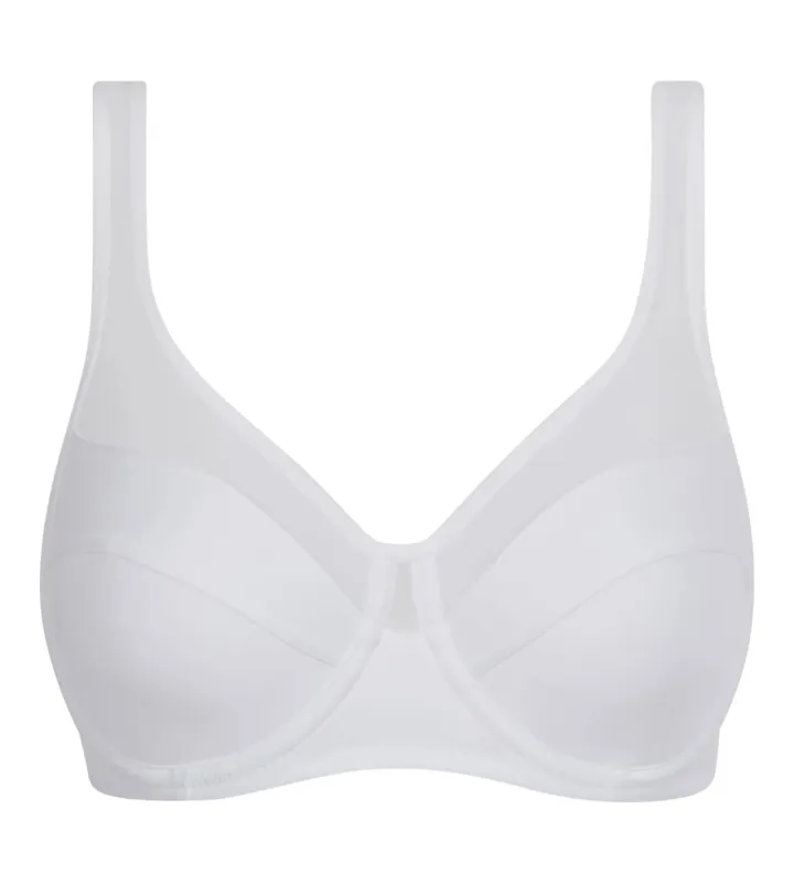 Generous Full Coverage Underwire Push-Up Bra in White sold by La SENZA