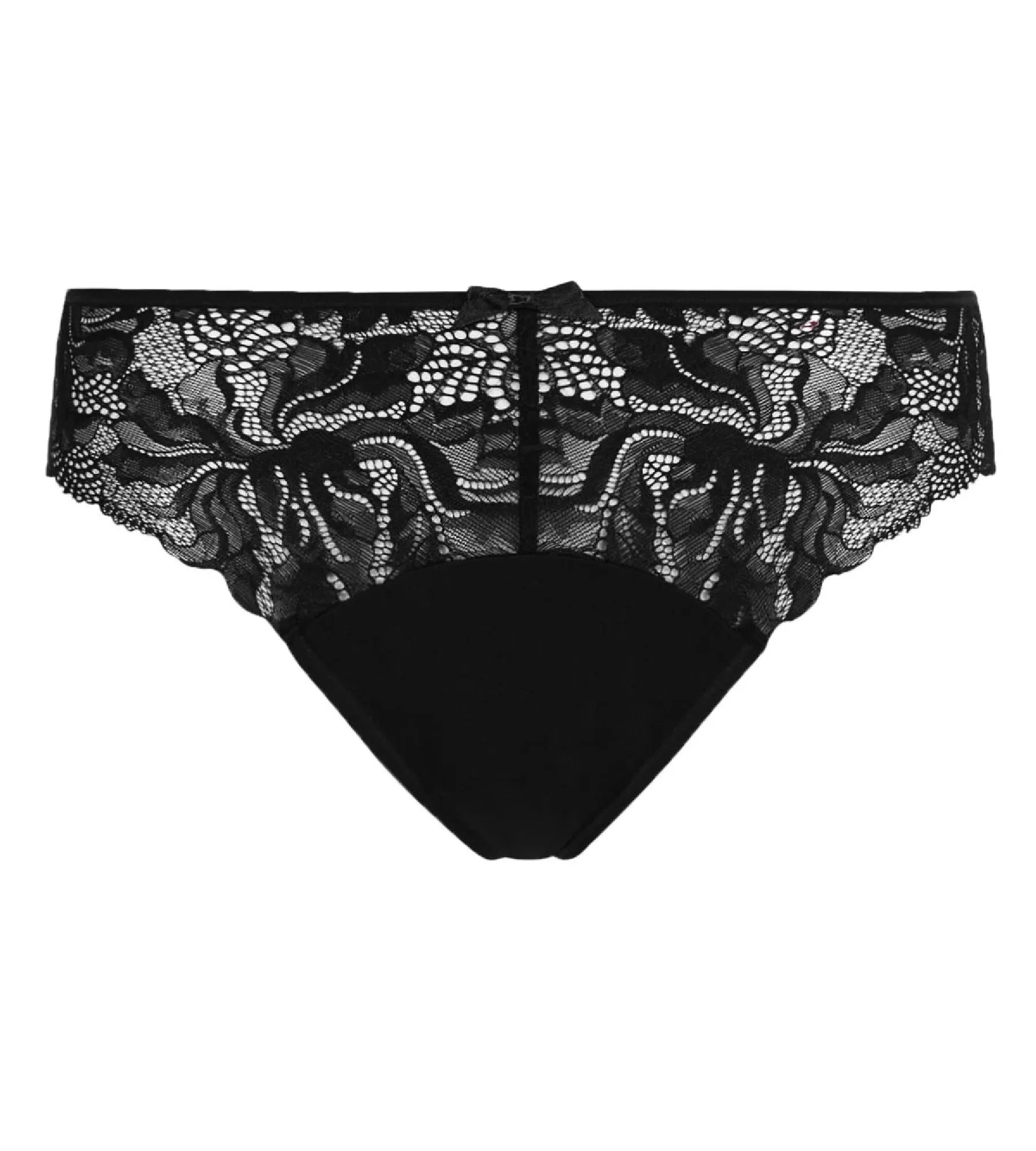 Generous Essential Microfiber and Lace Briefs in Tuxedo Black sold by La SENZA product image thumbnail 3