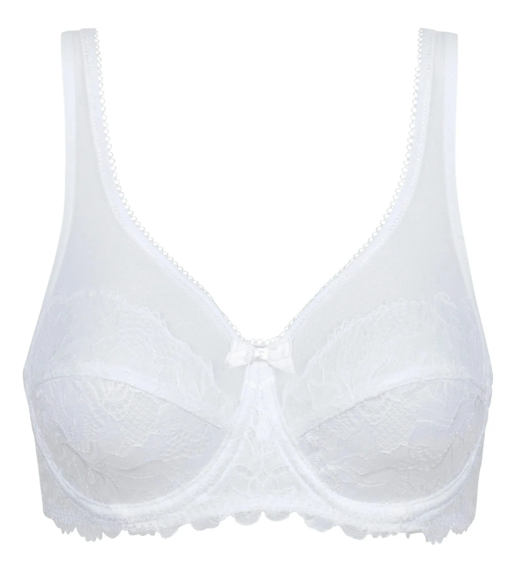 Generous Essential Lace Full Cup Bra in White sold by La SENZA