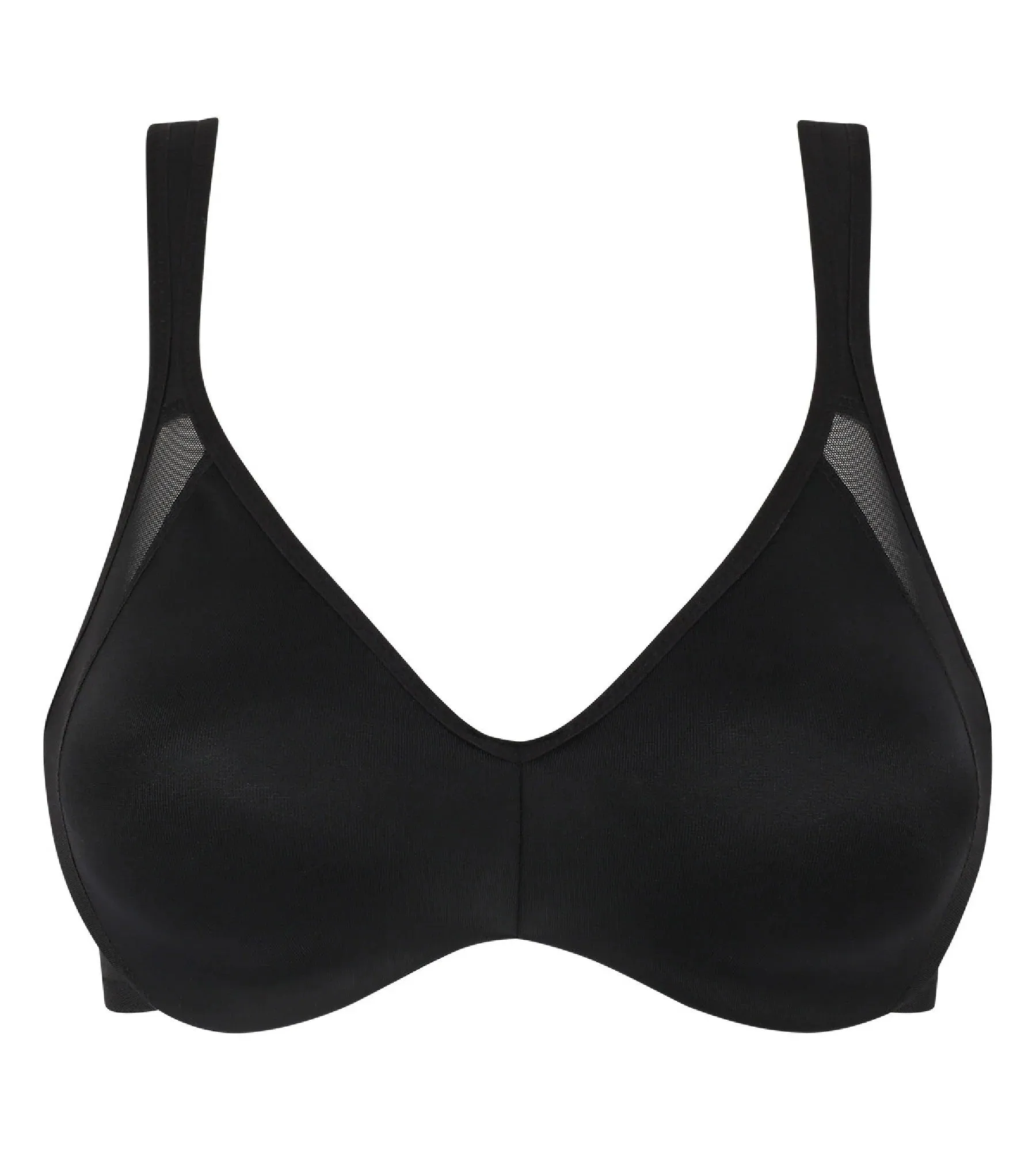 Generous Underwire Minimizer Bra in Tuxedo Black sold by La SENZA
