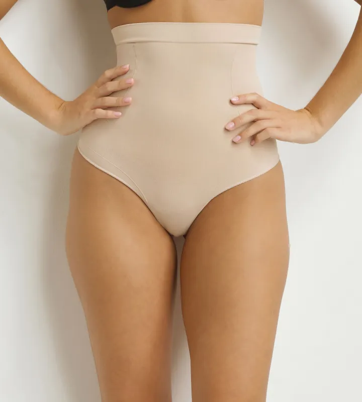 Sculpting High Rise Thong in Rosetan sold by La SENZA
