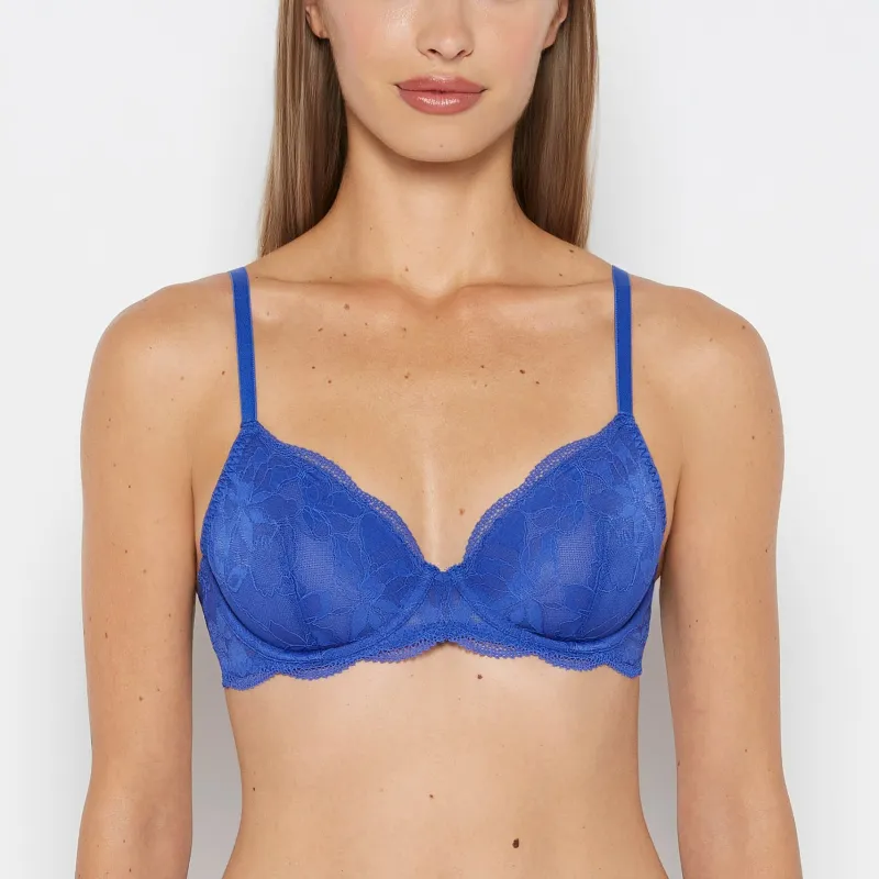 Charmed unlined demi bra in Dazzling Blue sold by La SENZA