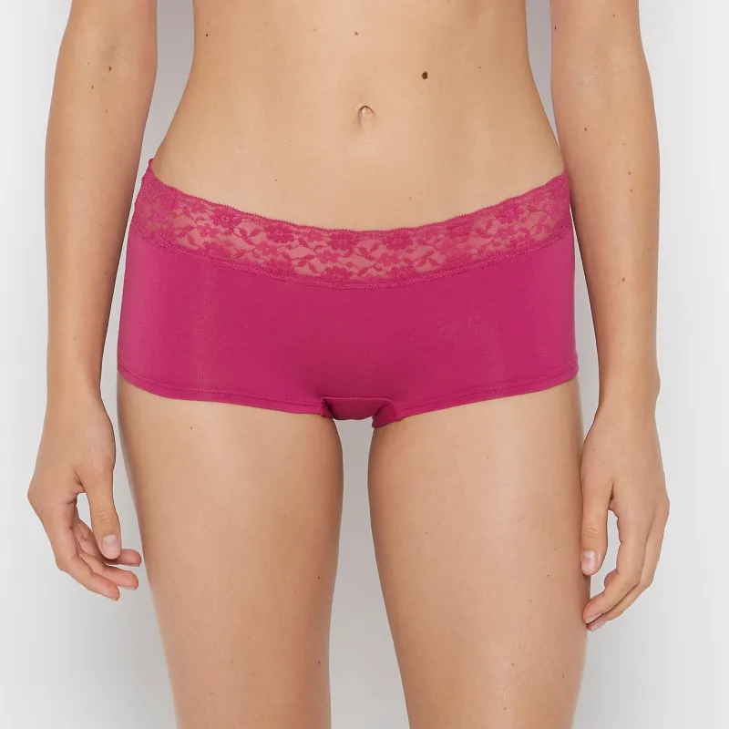 Boyshort Panty in Fuchsia Red sold by La SENZA