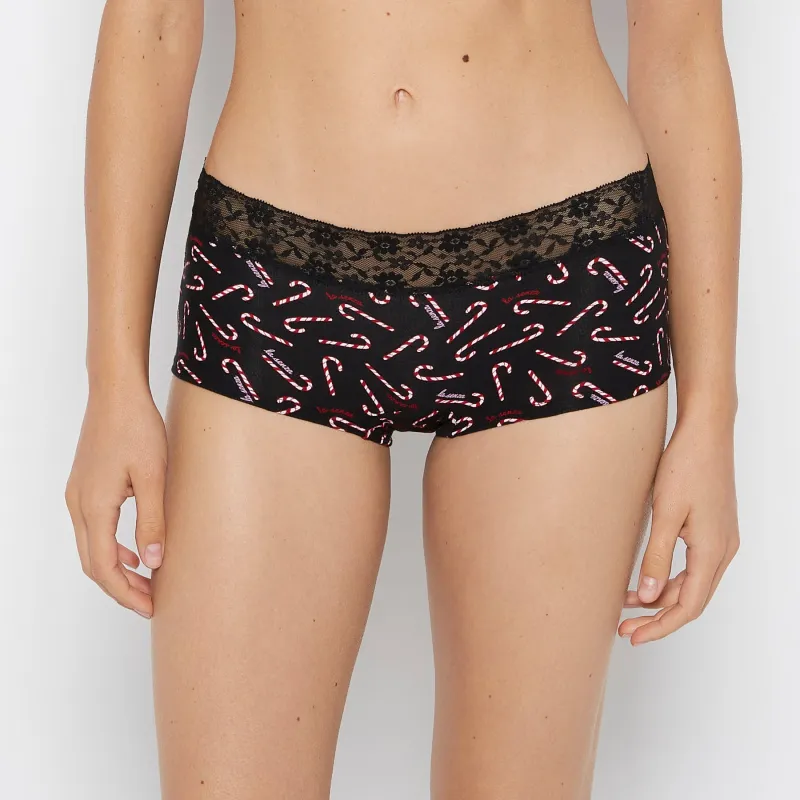 Boyshort Panty in Cute Candy Canes sold by La SENZA