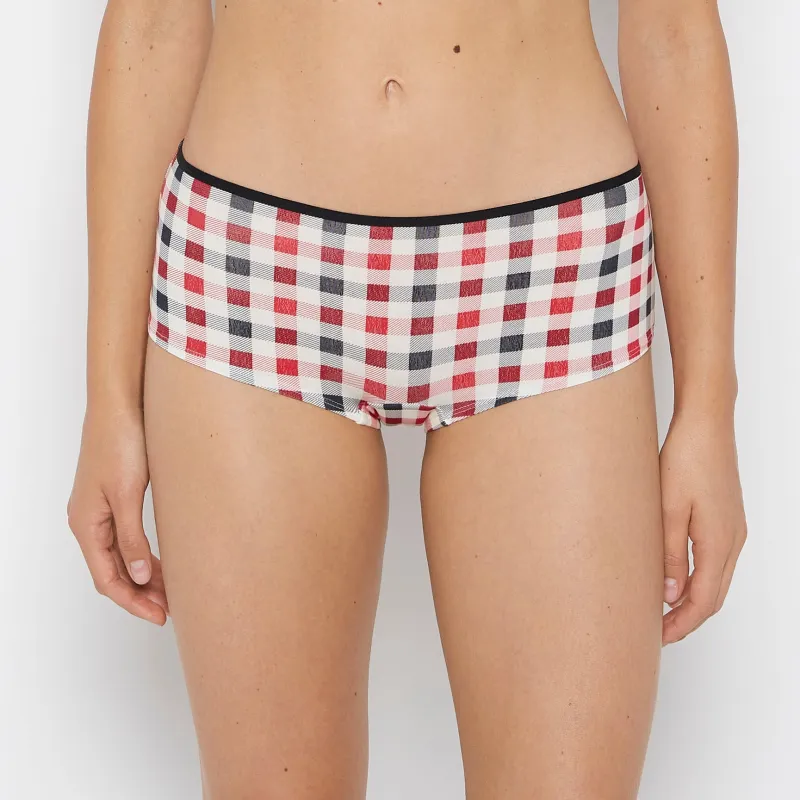 Ultrasoft Boyshort in Soft Winter Gingham sold by La SENZA