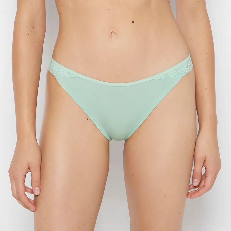 Cheeky Panty With Lace Trim in Hemlock sold by La SENZA