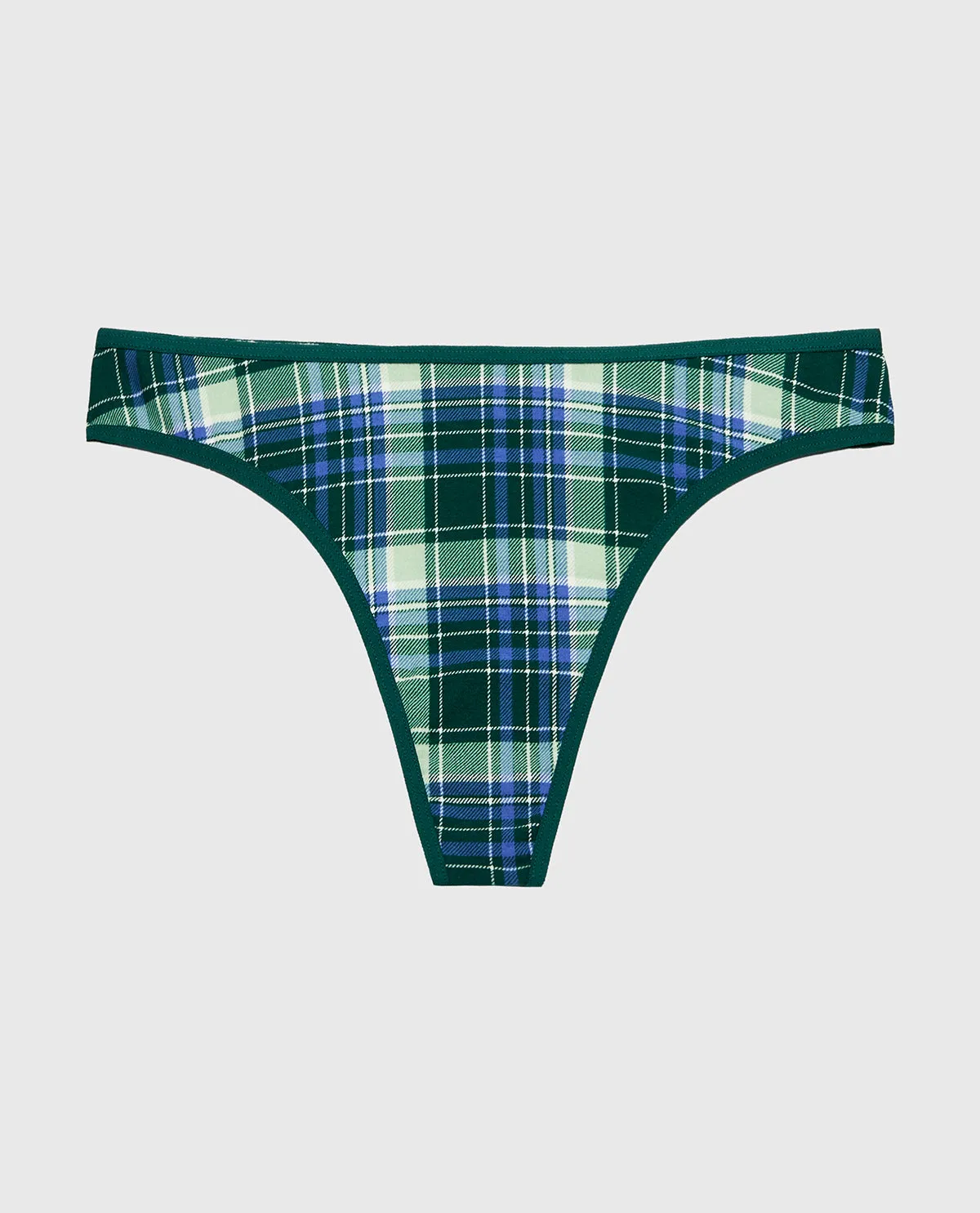 Cotton Thong Panty in Evergreen Plaid sold by La SENZA product image thumbnail 4