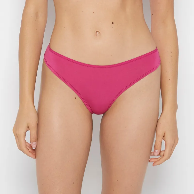 Ultrasoft Modal Thong Panty in Fuchsia Red sold by La SENZA
