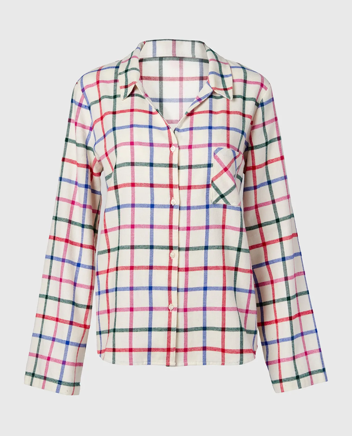Flannel Sleep Shirt in Large Jingle Plaid sold by La SENZA product image thumbnail 4