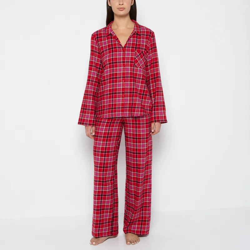 Flannel Sleep Set in Montreal Plaid sold by La SENZA