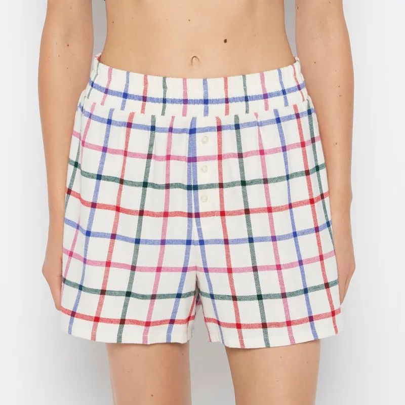 Flannel Boxer Short in Large Jingle Plaid sold by La SENZA