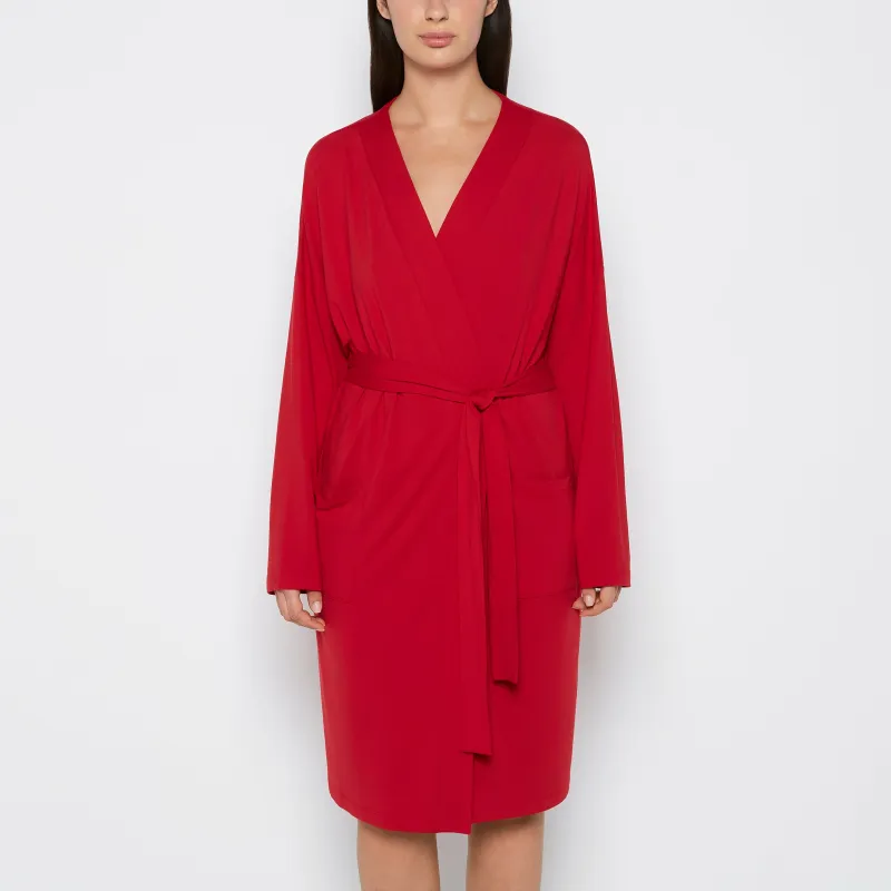 Brushed Jersey Robe in Crimson made by La SENZA