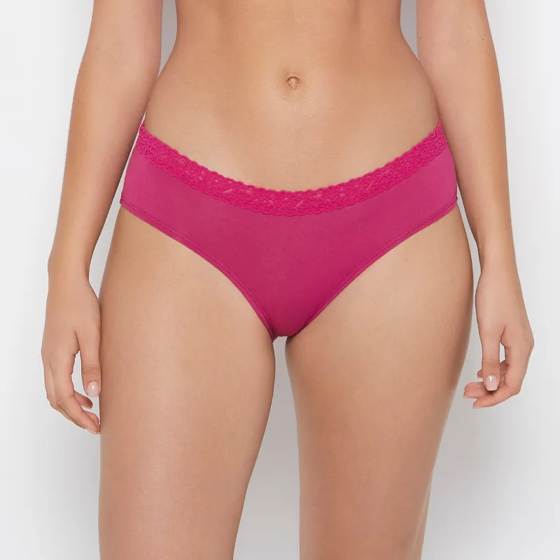 Cozy Trim Hipster Panty in Fuchsia Red sold by La SENZA