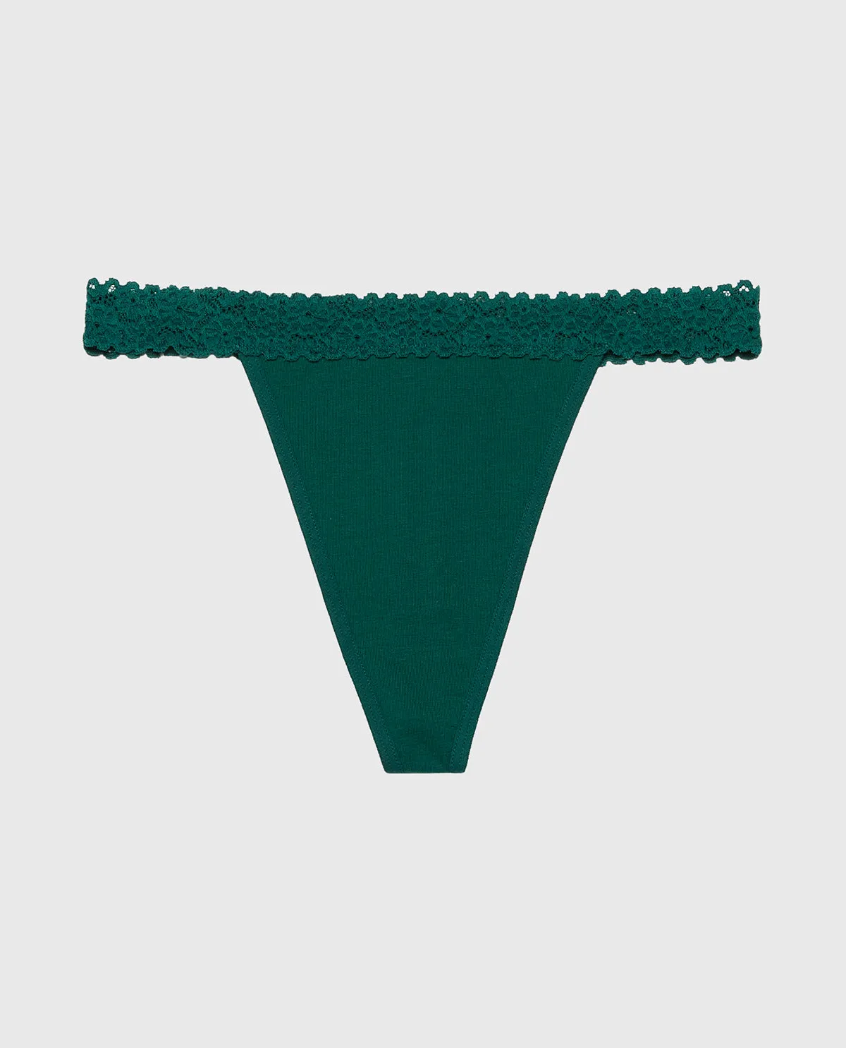 Thong Panty with Cozy Trim in Emerald Green sold by La SENZA product image thumbnail 4