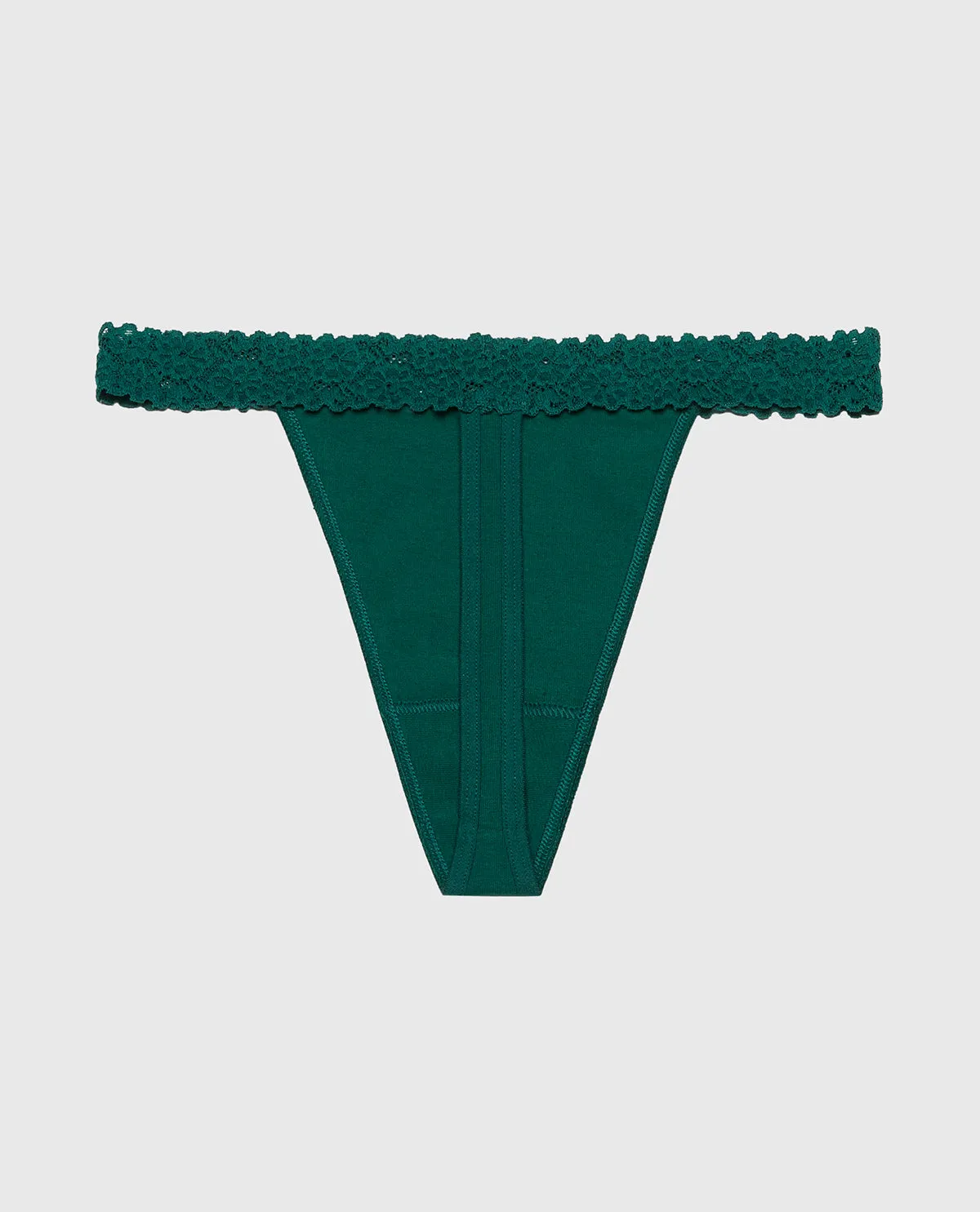 Thong Panty with Cozy Trim in Emerald Green sold by La SENZA product image thumbnail 5