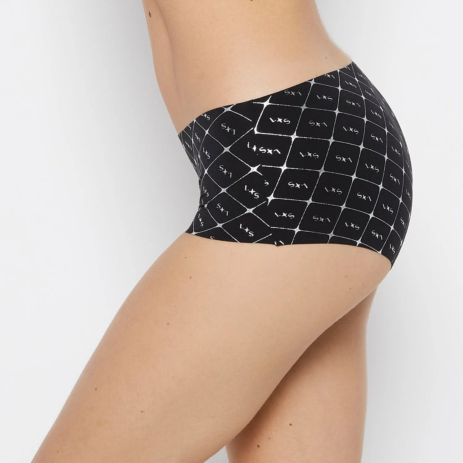 No Show Boyshort Panty in Sparkle Plaid sold by La SENZA product image thumbnail 2