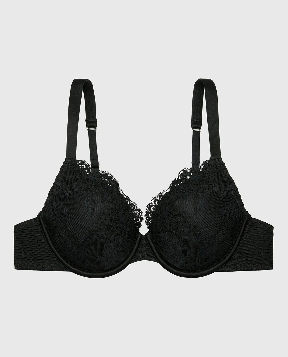 Lightly Lined Perfect Coverage Bra With Mesh Wing in Tuxedo Black sold by La SENZA product image thumbnail 4