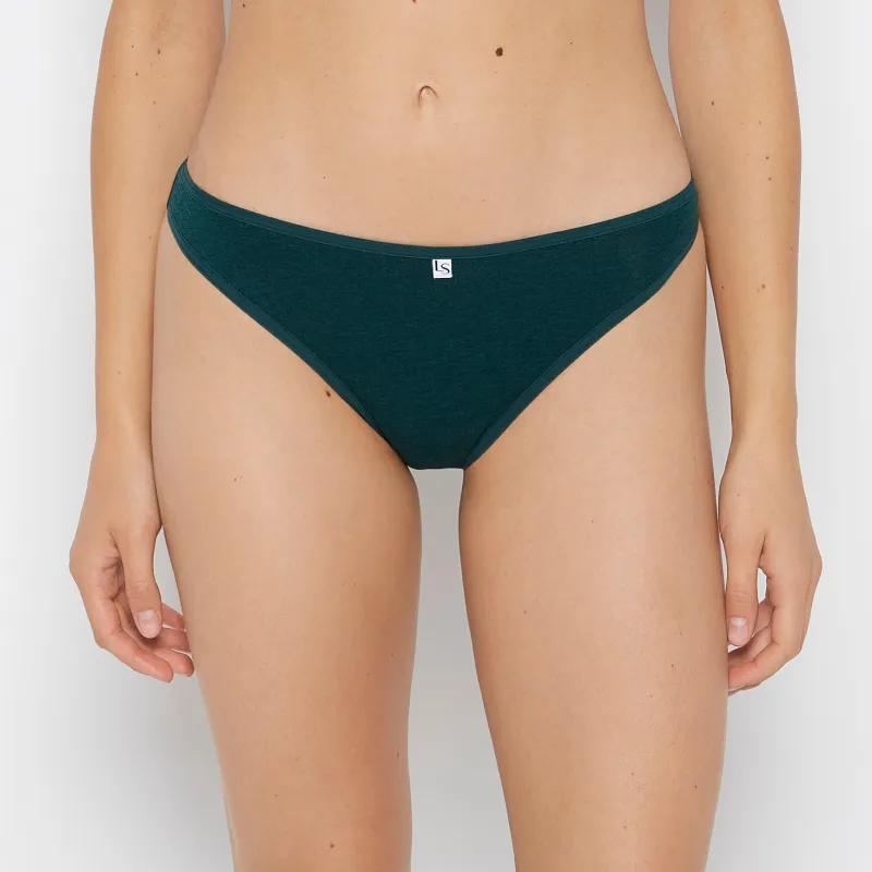 Bikini Panty in Emerald Green Heather sold by La SENZA