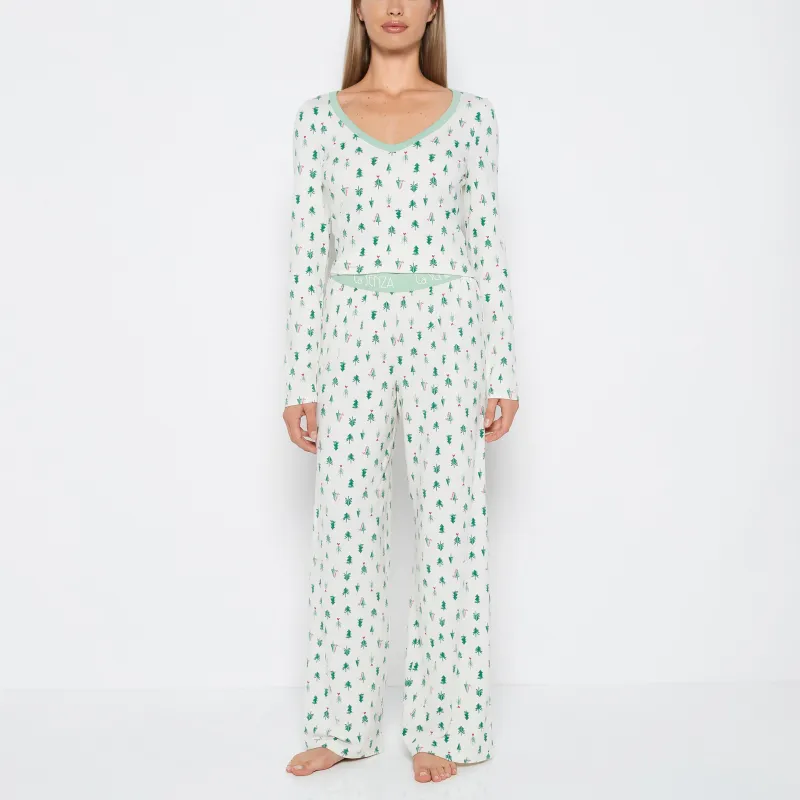 Two-Piece PJ Set in Tiny Trees sold by La SENZA