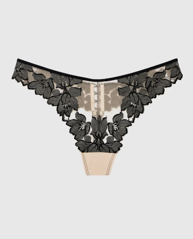 Lace High Leg Thong Panty sold by La SENZA